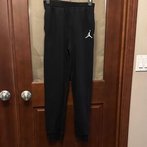 Jordan Kids Black Sweatpants with White Logo